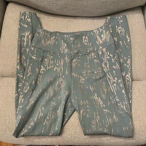 Avia Green and Gold Patterned Leggings